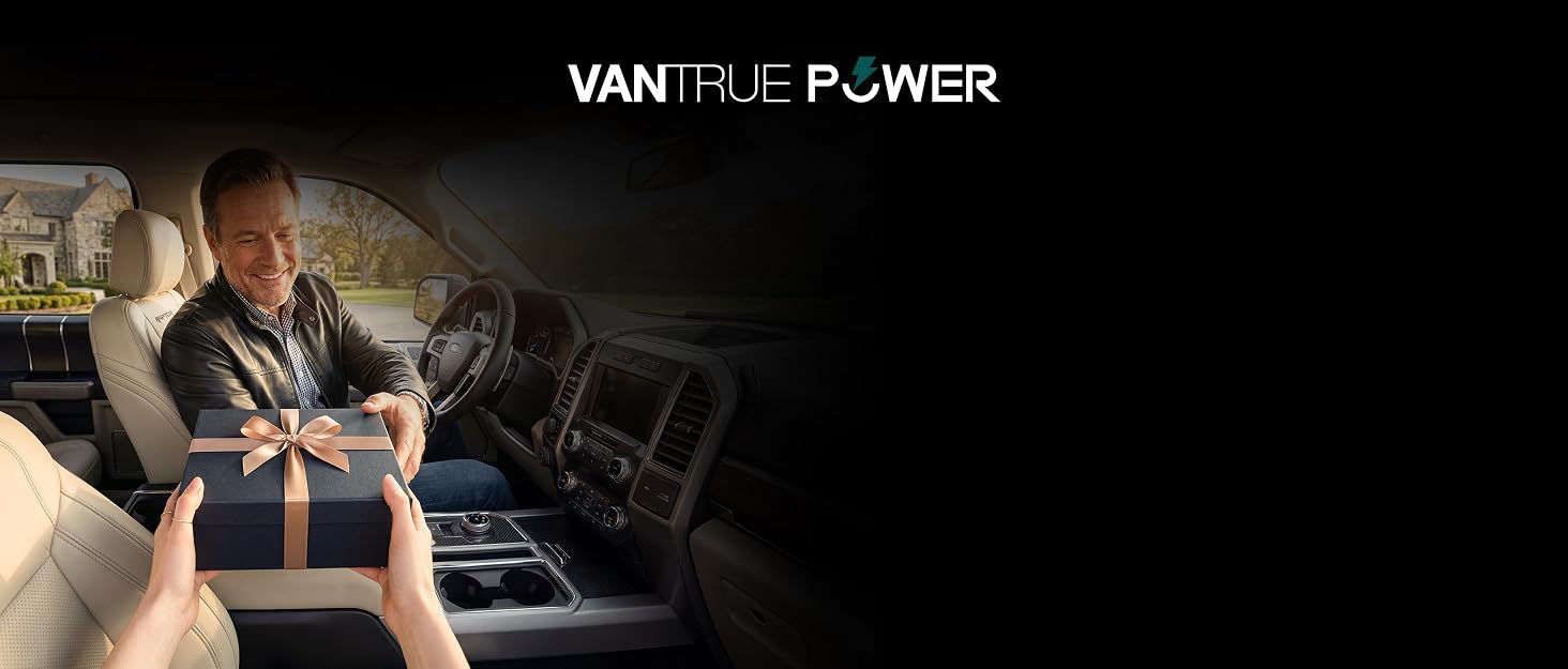 Пусковий пристрій для авто VANTRUE POWER JS3: бустер-павербанк з компресором 160 PSI, чорно-сріблястий