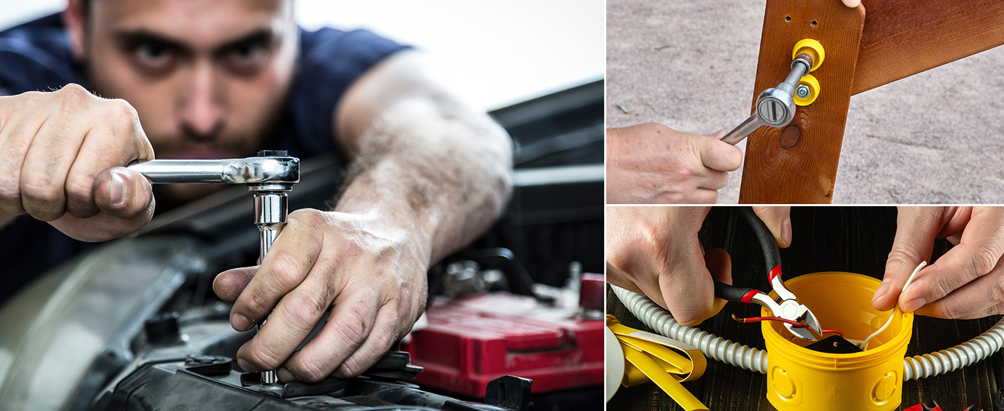 Набір інструментів 95 предметів у пластиковому кейсі Werkzeugkoffer: набір для дому, авто, гаража з тріскачкою, викрутками та ключами