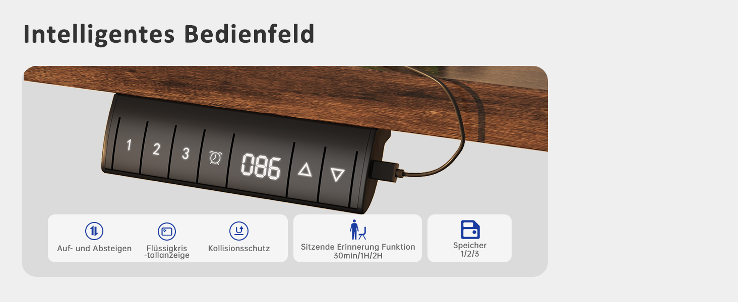 Регульований стіл Homall 200x80 см з USB-портом, електричний, з органайзером для кабелів, пам'ять налаштувань, комп'ютерний стіл