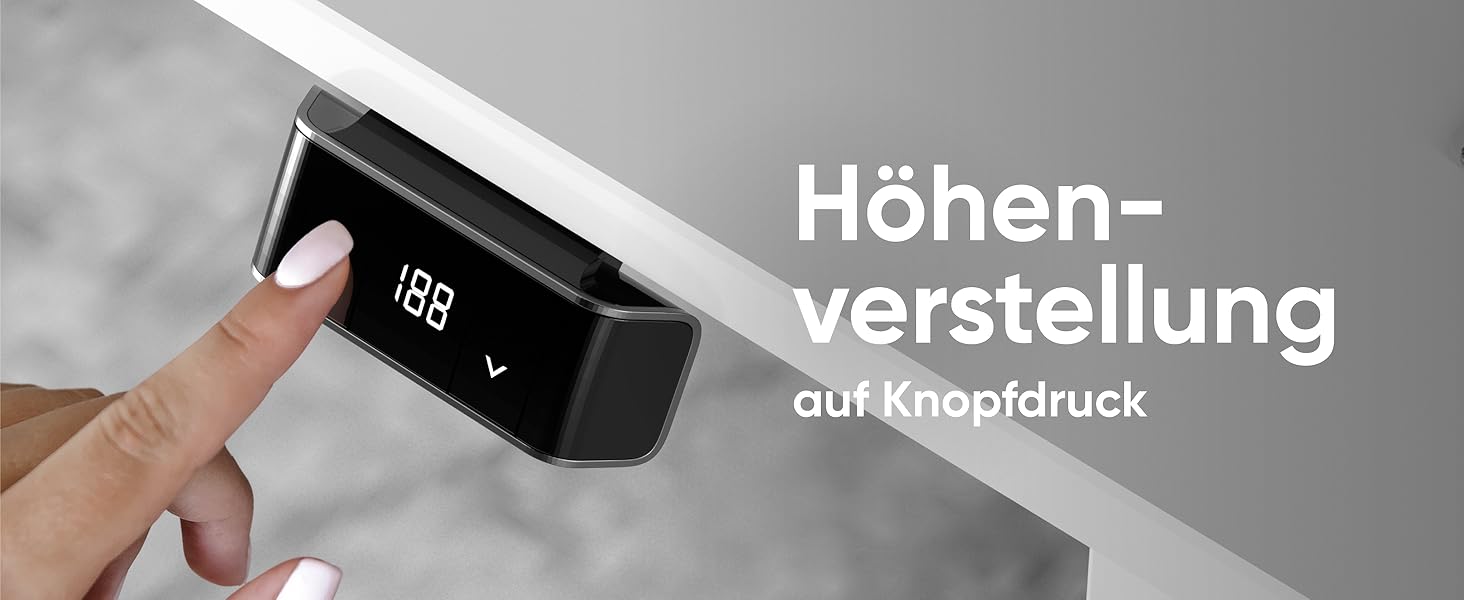 ONKRON Електричний регульований стіл-рама, чорний (Wdf221e-w), до 70 кг, 120-170 см