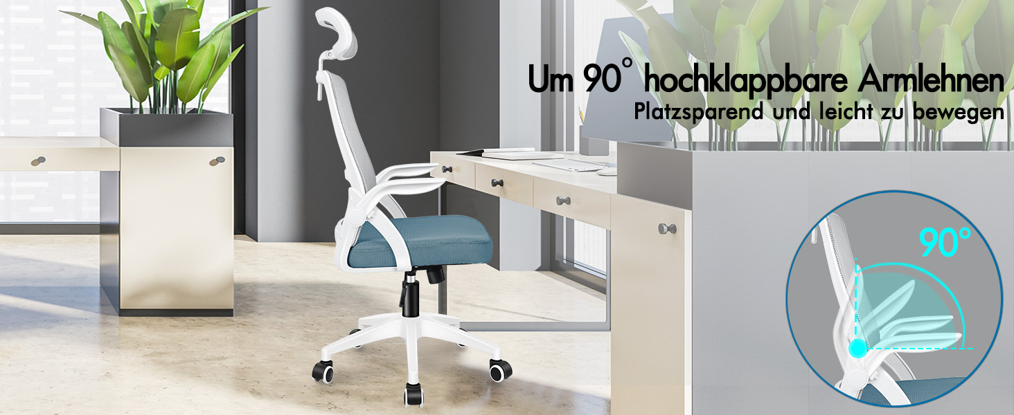 Офісний крісло ALFORDSON з динамічною підтримкою попереку, чорний (Arc - Синій та Сірий)