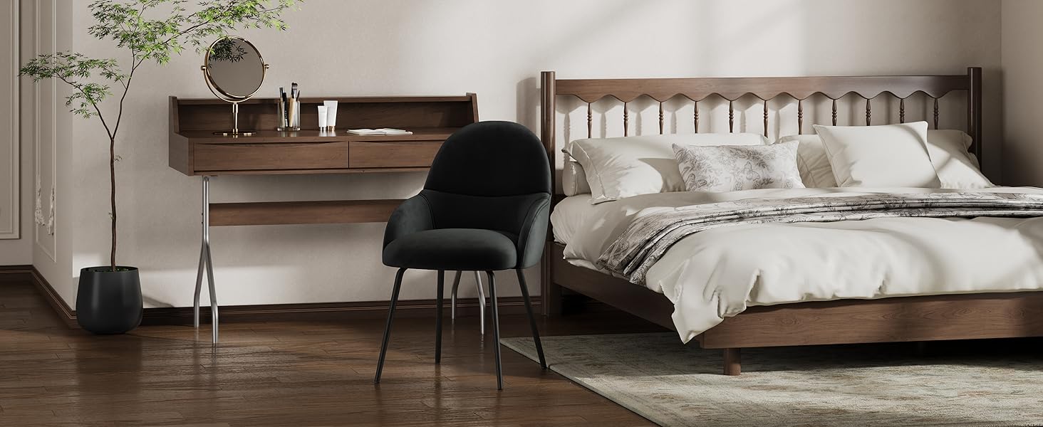 6 стільців для їдальні з підлокітниками – ергономічні оббиті стільці, сучасні кухонні стільці з льоновим покриттям та металевими ніжками, для вітальні, їдальні, кухні, бежевий колір, комплект 6 шт.