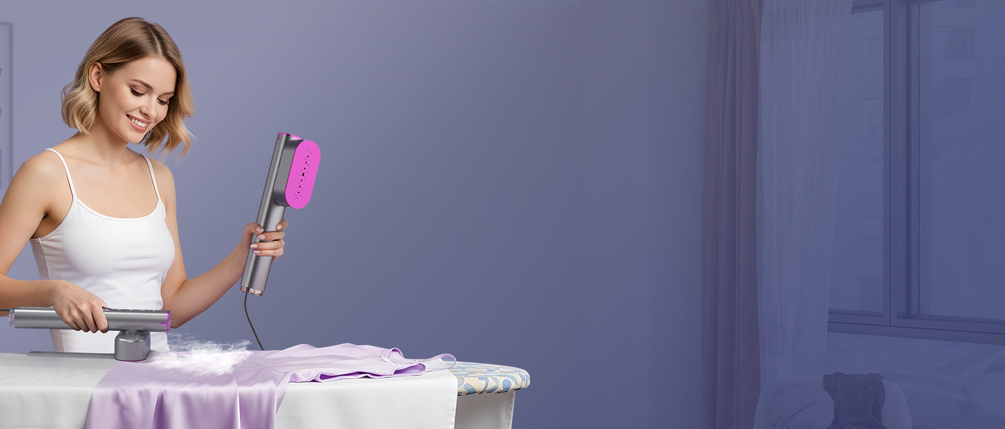 Портативний паровий випрямляч для одягу Stunden - 2 в 1 (праска + випрямляч), 1000 Вт, 110-240V, для подорожей та дому