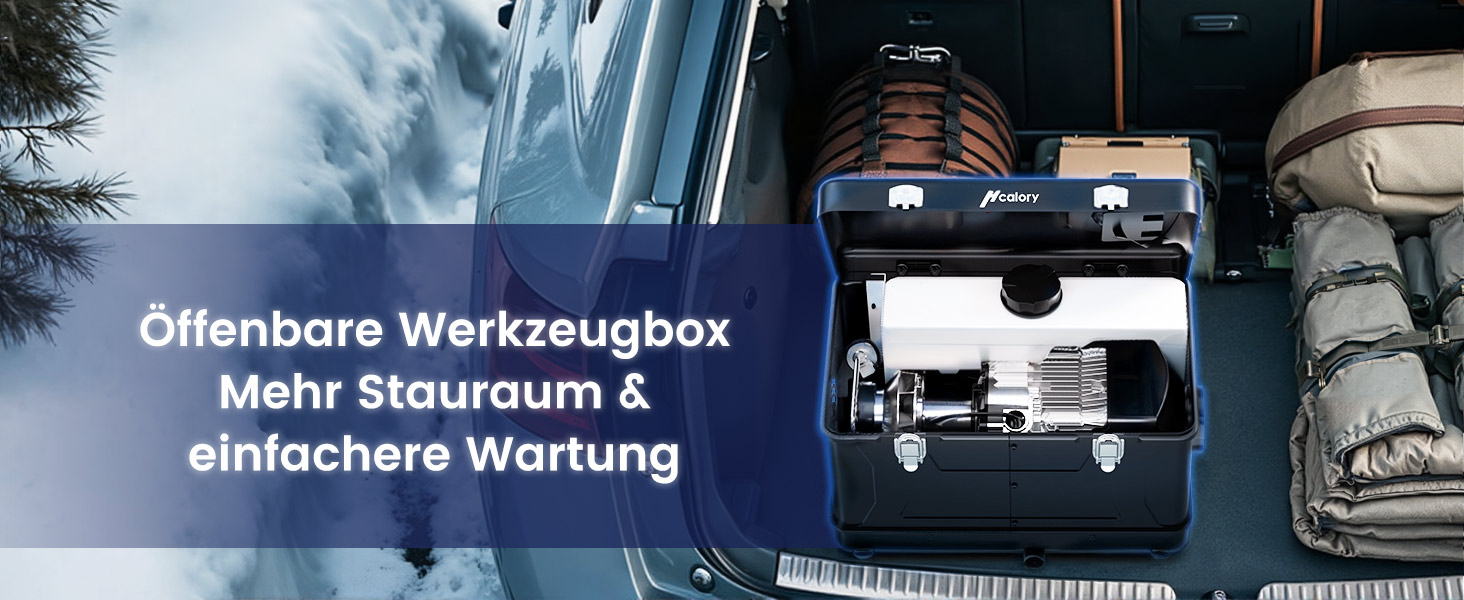 Портативна дизельна пічка опалення 8kW з пультом керування, Toolbox Compact 2S, 220-240V AC та 12/24V DC, 0,12–0,36 л/год, адаптивна до висоти 5500м, тиха робота, оновлення 2025