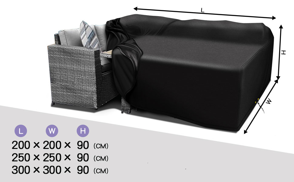 Водонепроникний чохол для садовой меблів RICHIE 170x95x70 см, Heavy Duty Oxford 420D, захист від УФ, для саду та патіо