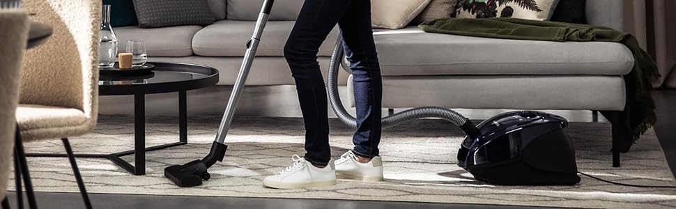 Пилгопоглинач Siemens synchropower VS06A111: мішок, для твердих підлог та килимів, гігієнічний фільтр, сильна тяга, 600 Вт, блакитний