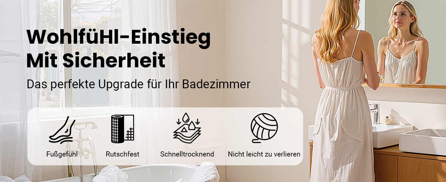 Набір килимків для ванної кімнати 2 шт. Boho стиль, сірий колір, 51x120 см + 46x77 см, нековзкі, для ванної та пральні