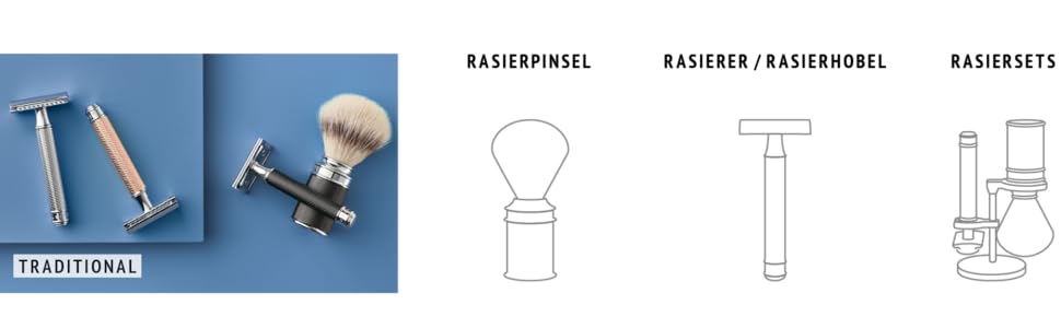 Традиційний набір для гоління MHLE - Щітка для гоління ручної роботи з волокном Silvertip, безпечна бритва із закритим гребінцем, підставка - веганська