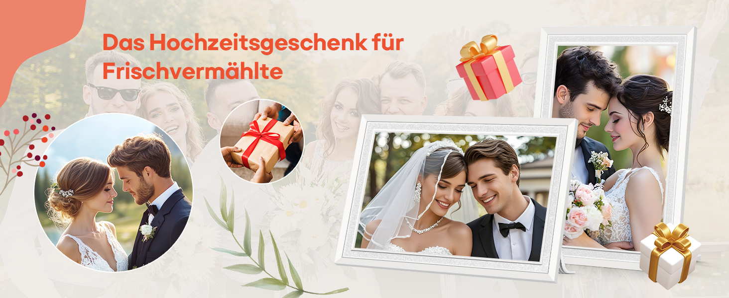 Frameo: Цифровий фоторамка 10.1 дюйма, HD 1280*800 IPS, сенсорний екран, 32GB, автоповорот, Frameo App