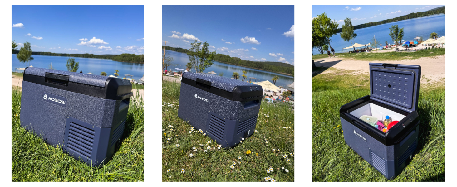 AAOBOSI Компресорна холодильна сумка Dual Zone з APP керуванням, IPX4 вологостійка, 12V 230V, -20°C до 20°C, 25L – для автомобіля, вантажівки, човна, кемпінгу, риболовлі та активного відпочинку