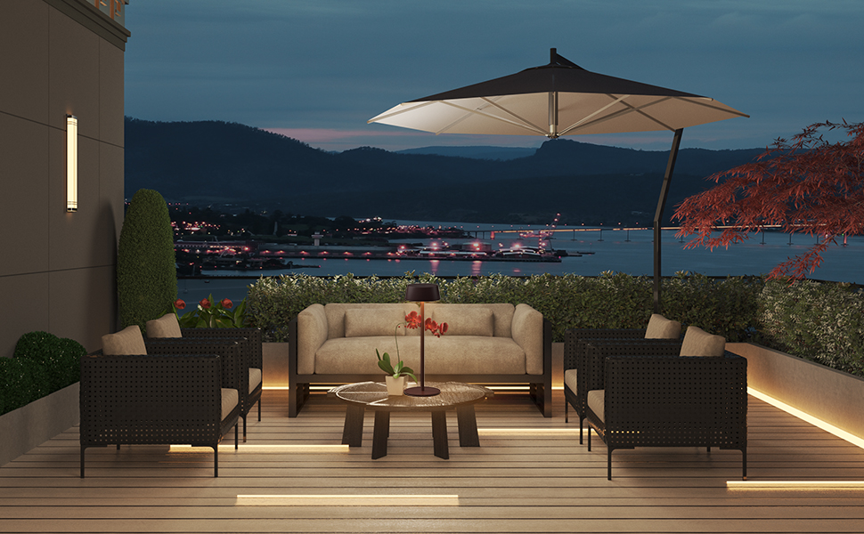 LED-лампа на акумуляторі K-Bright (2 шт.) - тепле світло 3000K, диммер, для дому та саду