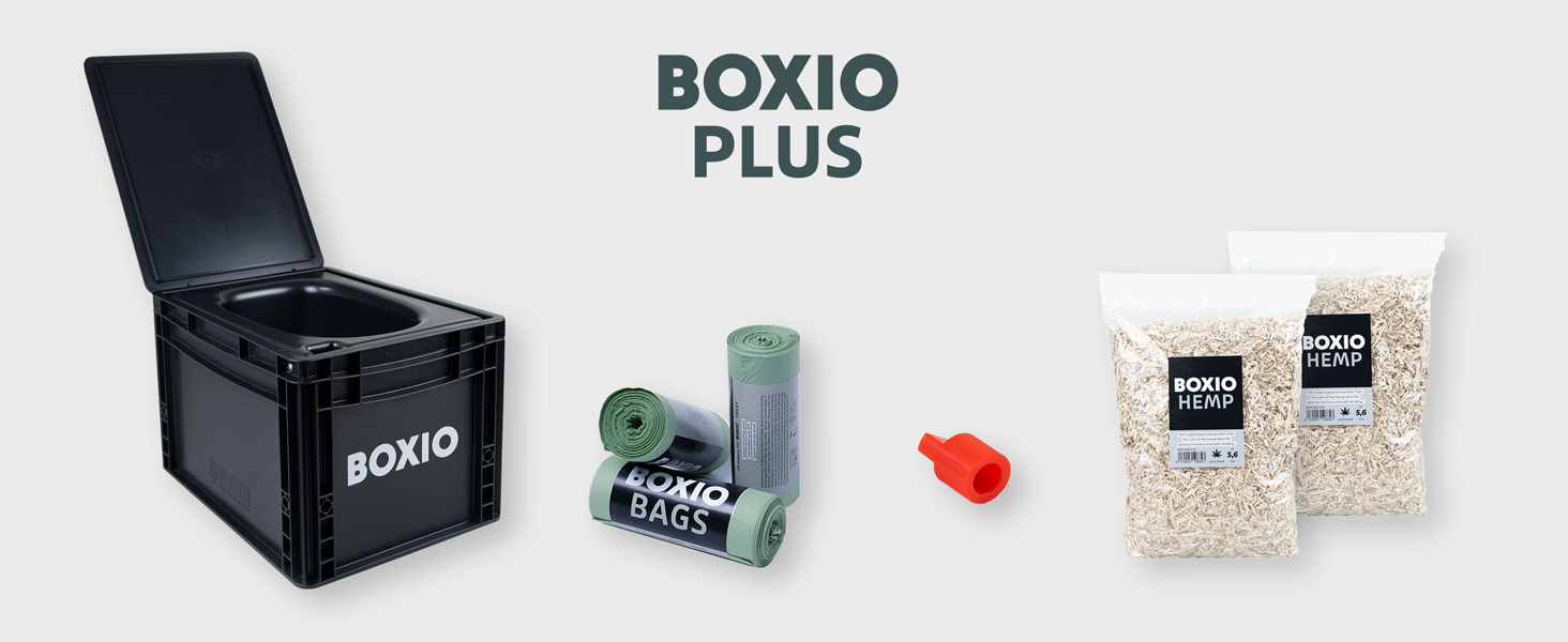 Мобільний роздільний сухий туалет BOXIO Toilet Plus — комплект для подорожей та кемпінгу