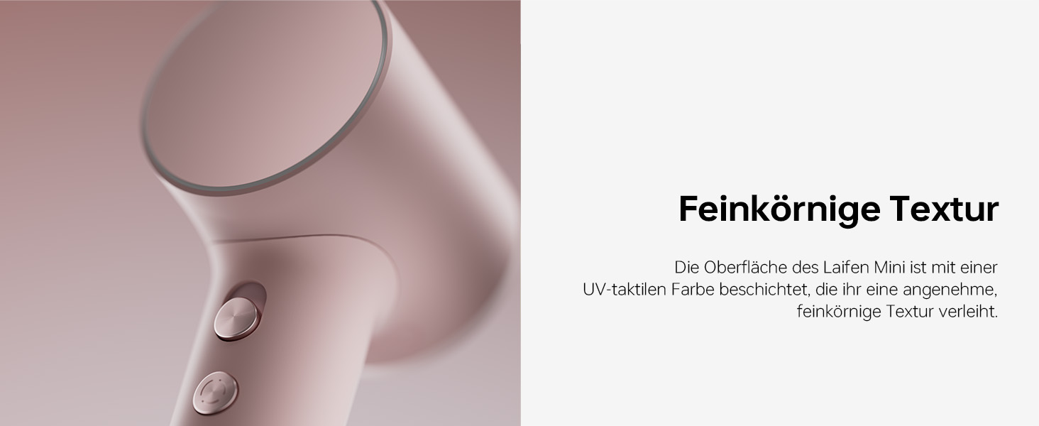 Компактний фен для волосся Laifen Mini з безщітковим мотором 110 000 об/хв та іонізацією, швидке сушіння, низький рівень шуму, колір: рожевий