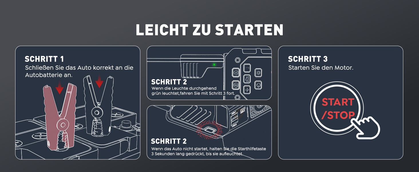 Powerbank для автомобіля ANFLAG 7000A з компресором 160PSI, 26800mAh, підтримка бензинових та дизельних двигунів (до 14.0L), PD65W, LED-ліхтар