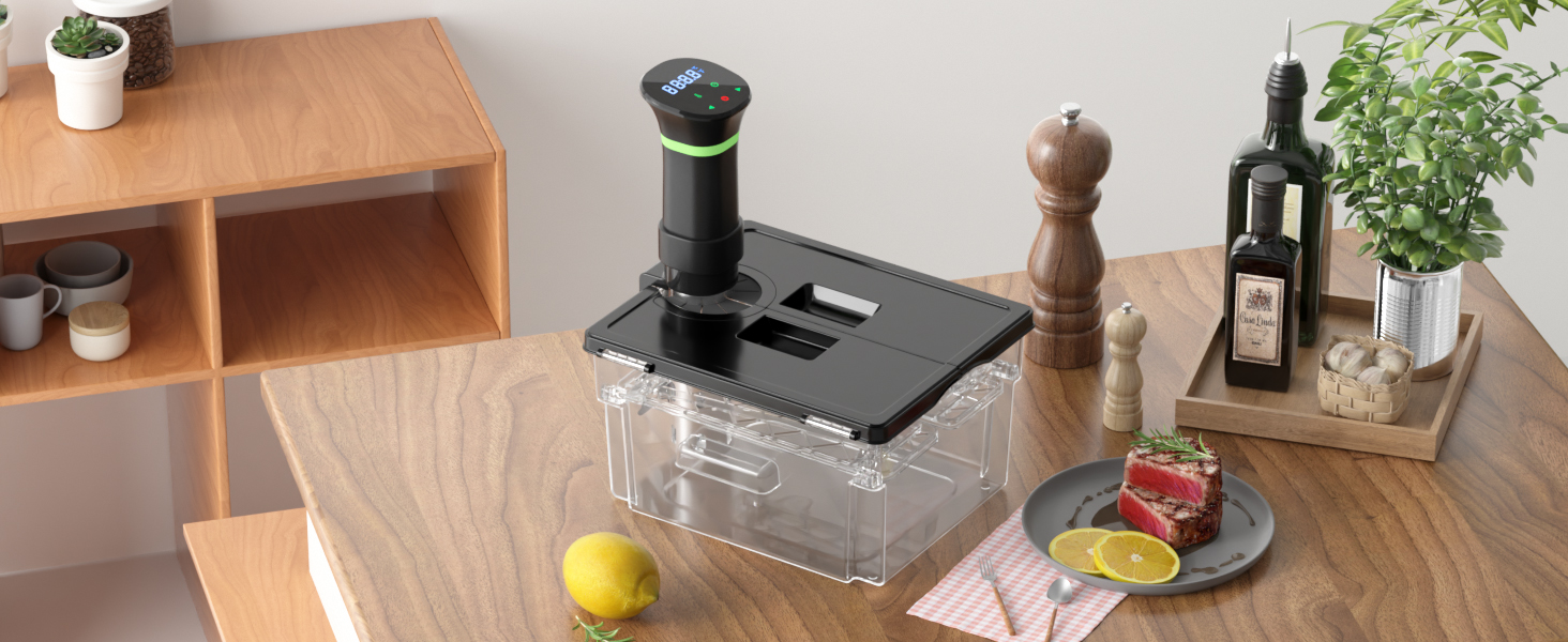 Контейнер для Sous Vide 11л з кришкою та решіткою, полікарбонат (без BPA), універсальний для багатьох Sous Vide пристроїв