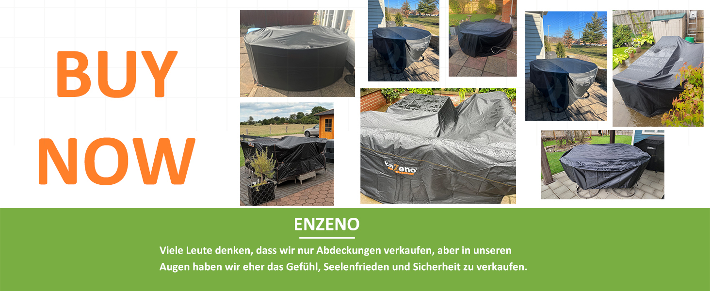Водонепроникний чохол для садово-патіо меблів Enzeno, 300x250x100 см, захист від дощу та бруду