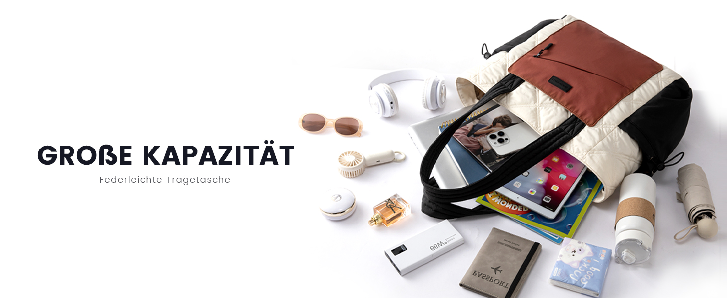 Сумка-шопер LOVEVOOK для жінок: велика, легка, для ноутбука 15,6/17,3 дюймів, робоча/університетська, для роботи, навчання, подорожей (бежево-зелений)