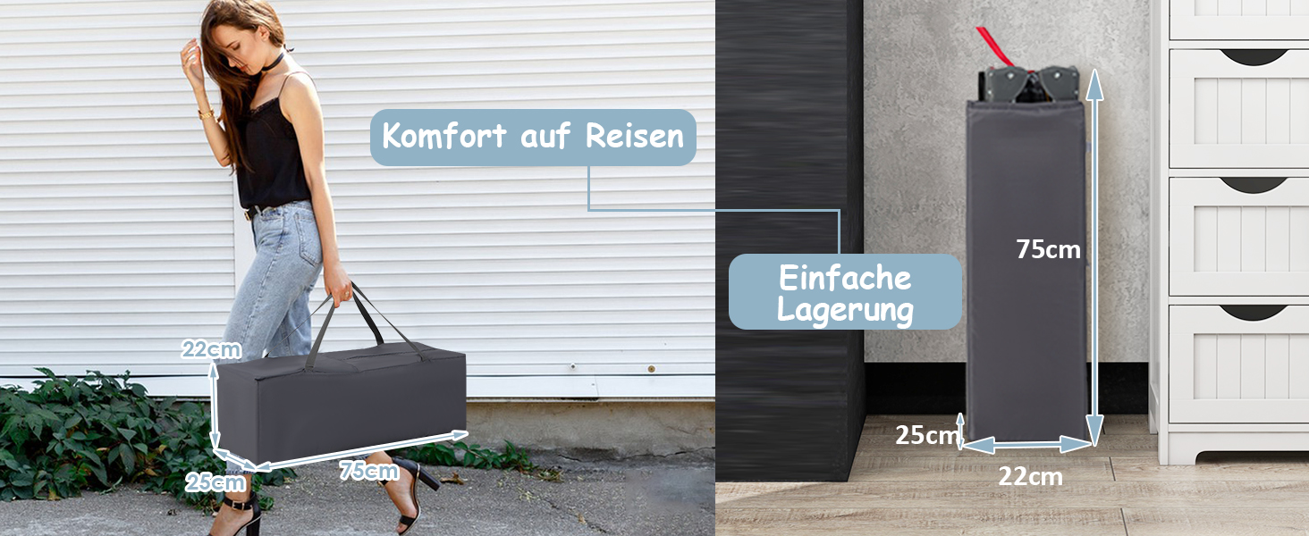 Дитяче ліжко-манеж DREAMADE 5 в 1 з матрацом, з колесами та пеленальним столиком, з музичною іграшкою, 110x76 см, для новонароджених, з сумкою для перенесення (зелений, кольоровий)