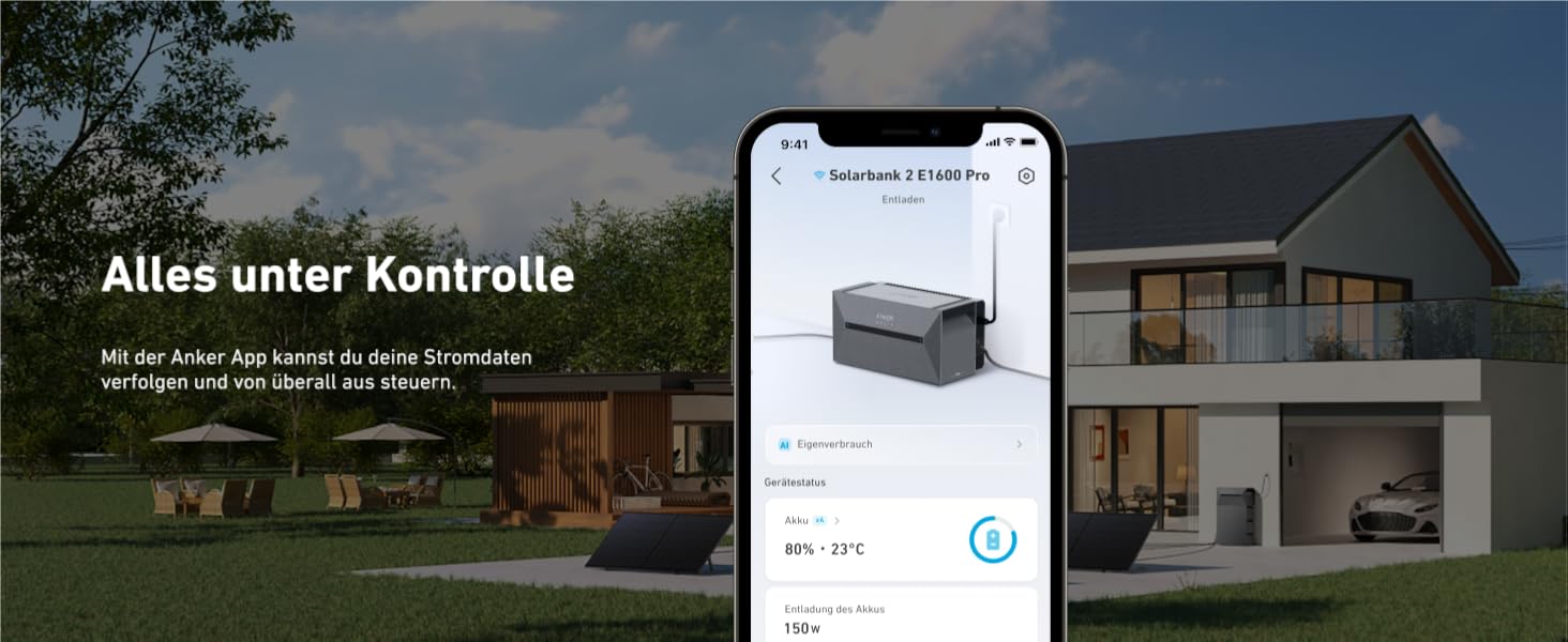 Anker SOLIX: сонячна електростанція для балкона (1780W, 3200Wh) з акумулятором Solarbank 2 E1600 Pro (1600Wh) та розширенням BP1600 (1600Wh), 4 панелі RS40T (445W), кріплення для землі, 4 MPPT, 1000W AC, Plug&Play