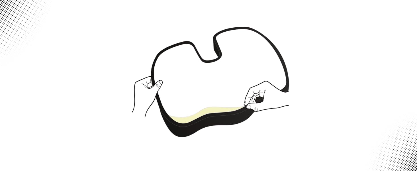 Ортопедична подушка для сидіння IEA Medical (60-100 кг), ергономічна, для офісного крісла, для підтримки куприка, сидіння, сидіння для офісу