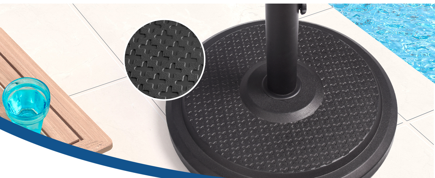 Підставка для парасольки Paramondo, кругла, срібна, з полімерного бетону, для масту діаметром до 50 мм, з адаптерними гільзами