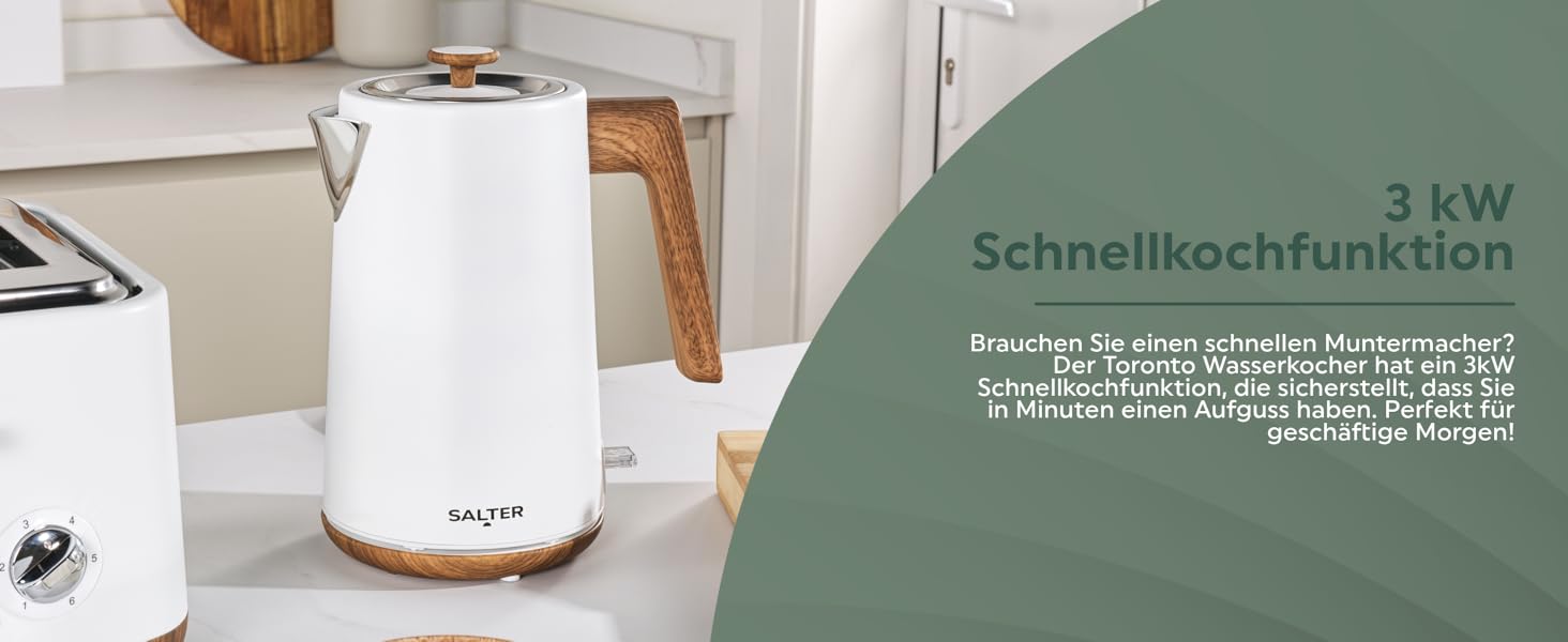 Тостер Salter Toronto 4-Slice Білий - 6 рівнів підсмажування, розморожування, підігрів, самоцентрування, підйом тостів