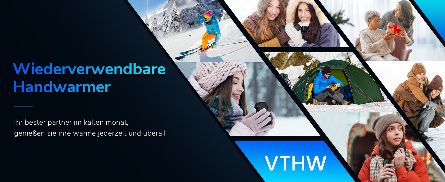 Електричний нагрівач для рук, перезаряджуваний, USB, 2 шт. (блакитний)