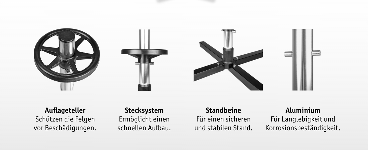 Підставка для шин Walter Felgenbaum для легкових автомобілів, до 100 кг, ширина шини до 225 мм, щадна для дисків