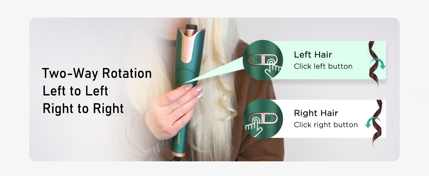 Автоматичний локон Janelove для довгих волосся, 25 мм, негативні іони, 4 температури