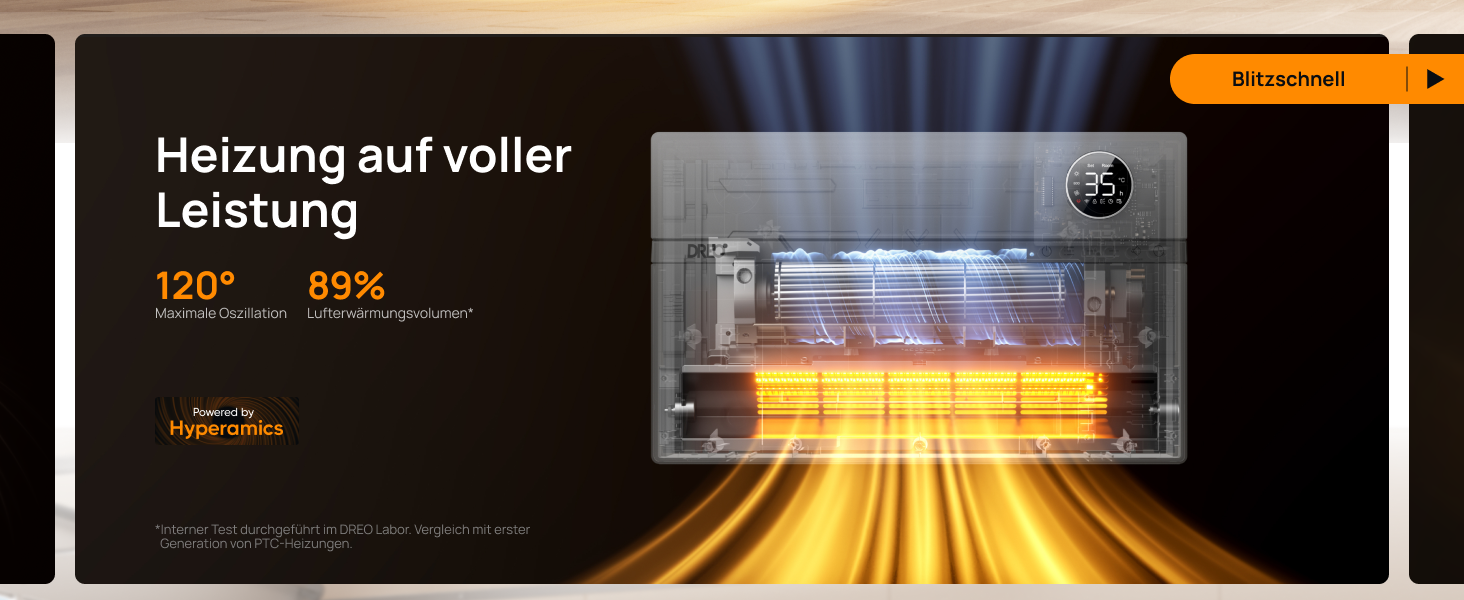 Електричний конвектор Dreo Smart Heizung: 2000W, з пульт та app, осциляція 120°, 5 режимів, таймер 24г, PTC кераміка, термостат