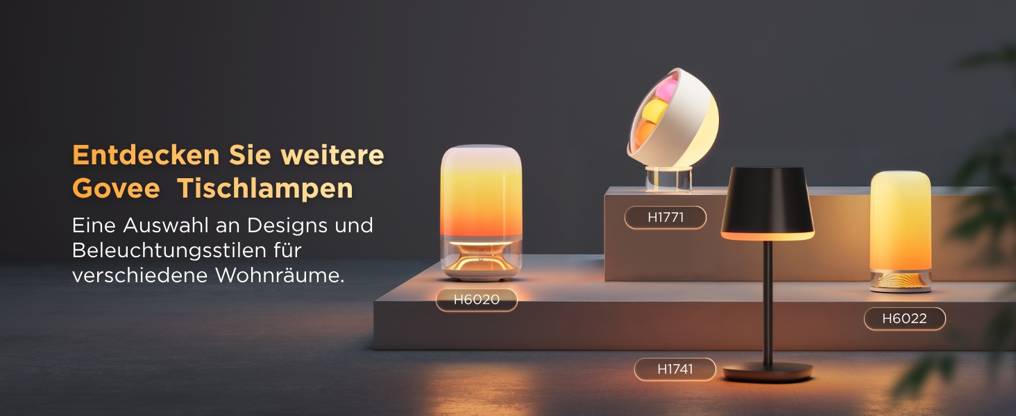 Світильник Govee 2-в-1: LED настільна лампа та настінний прожектор, RGBWW підсвітка, гнучка конструкція 360°