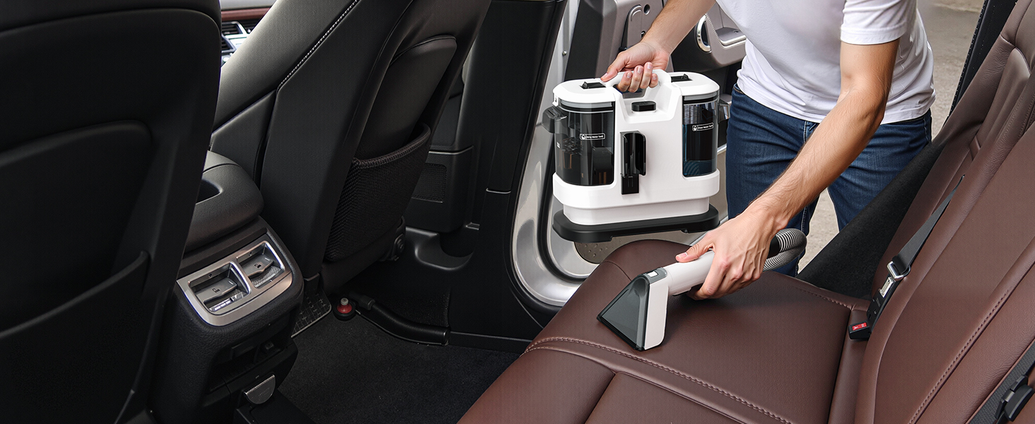 Наклепник для килимів та меблів 450W з потужністю всмоктування 13500Pa, білий. Ідеально для килимів, диванів, меблів, сходи, автомобіля та виведення плям. Великий бак та довгий кабель.