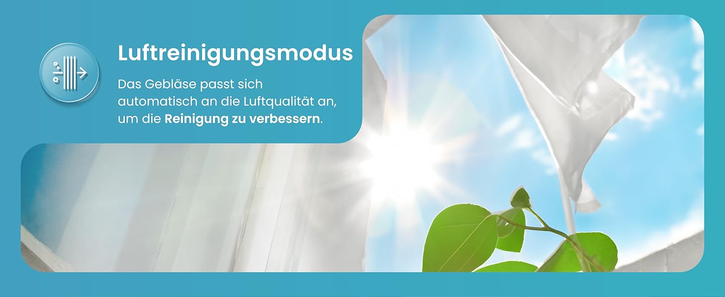 Вентилятор Pro Breeze OmniAir з очищувачем повітря 105 см, 10 швидкостей, HEPA 13, LED дисплей, пульт ДУ, 5 режимів, тиха робота, чорний