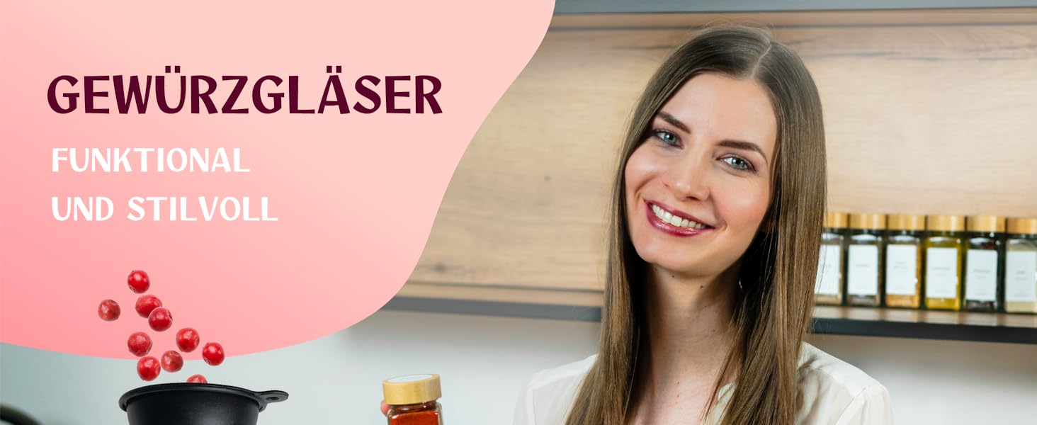 Набір баночок для спецій з дозатором [24 x 120 мл] з етикетками | Баночки для спецій з бамбуковими кришками, органайзер для зберігання, 24 шт.