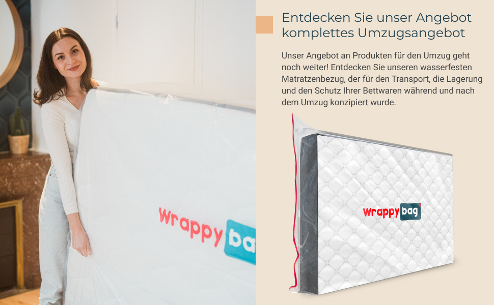 Пластикові пакети для зберігання WRAPPYBAG 4 Pack XXL - міцні, водонепроникні, з посиленими ручками, 75x36x38 см, сині