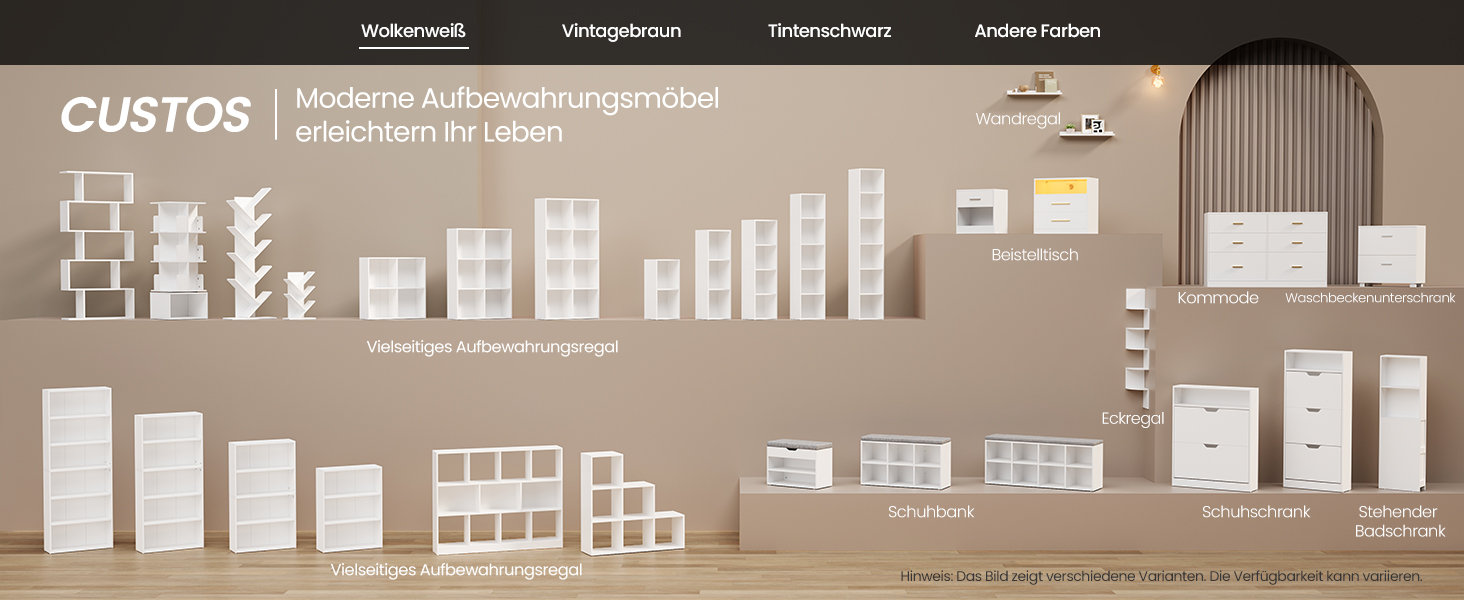 VASAGLE Custos: Набір з 2 тумбочок з LED-підсвічуванням та зарядкою, чорний, з шухлядами, 2 розетки AC та USB