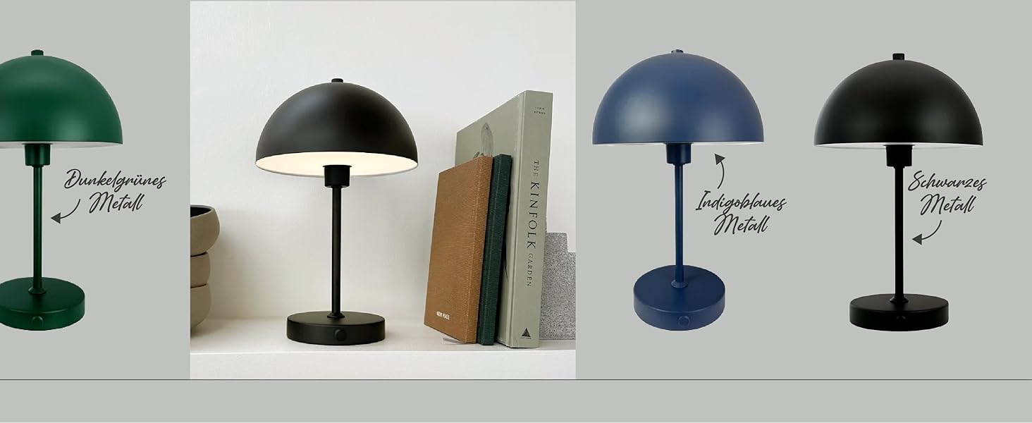 Лампа настільна Dyberg Larsen Stockholm 2.0 Indigo Blue | LED лампа з акумулятором | Настільна лампа для дому та вулиці | Датське дизайну, синього кольору, модель 2.0