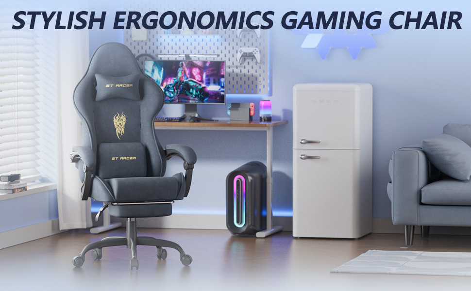 Ігровий крісло Ferghana Ergonomiczne: комфорт та стиль для геймерів (сірий)