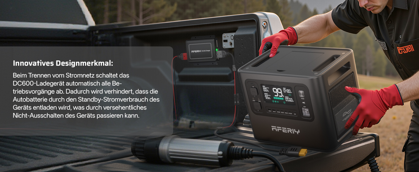 Портативна електростанція AFERIY 145W з LiFePO4 акумулятором 99,2Wh (31000mAh), 3 порти, 6-в-1 захист, сонячний генератор 100W для кемпінгу, подорожей та надзвичайних ситуацій