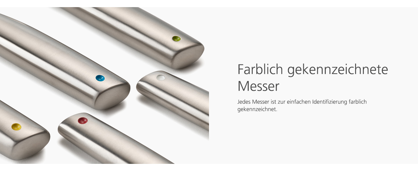 Joseph Joseph Elevate - Набір ножів з обертовим підставою (5 шт.) з нержавіючої сталі, японські леза, антифронт покриття, неслизьке дно