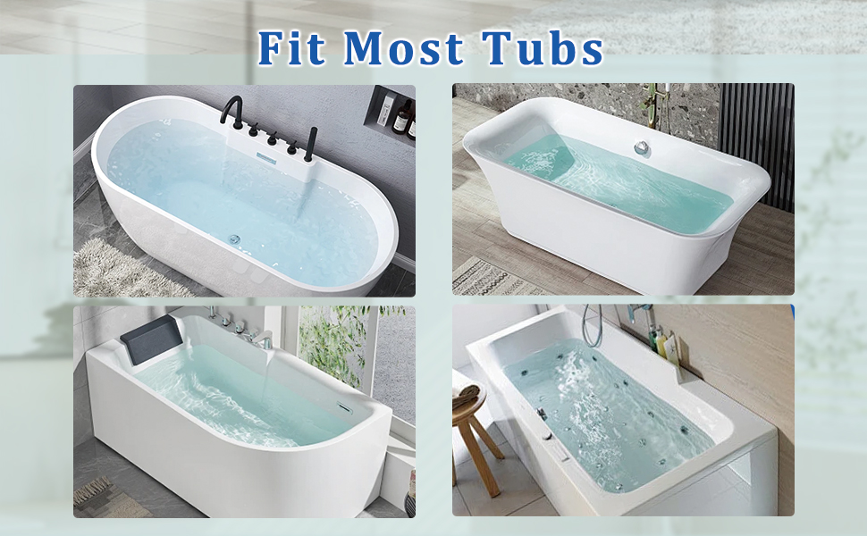 Подушка для ванни з піни Memory Foam, біла, з присосками, 4D вентиляція, 6 присосок, для шиї та спини