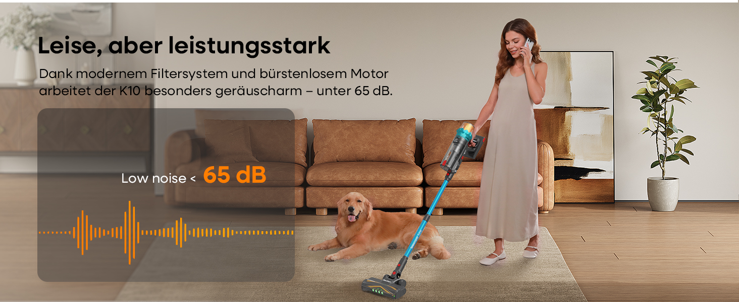 Акумуляторний пилосос ElecKeys K10 50000Pa/580W 70хв, бездротовий з LED дисплеєм, 1.8л, анти-заплутування, для шерсті тварин, килимів, підлоги, авто, синій