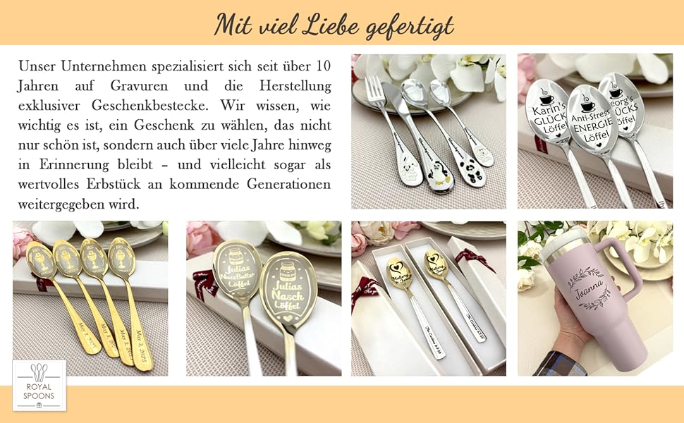 Набір дитячого посуду Kinder Arche Noe з гравіюванням, нержавіюча сталь, 4 шт. | Подарунок на хрещення