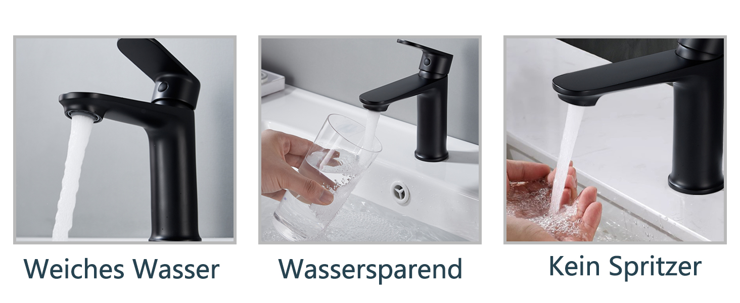 Набір змішувачів для ванної кімнати Belz, латунь, гаряча/холодна вода, однозахідний, сірий (чорний)