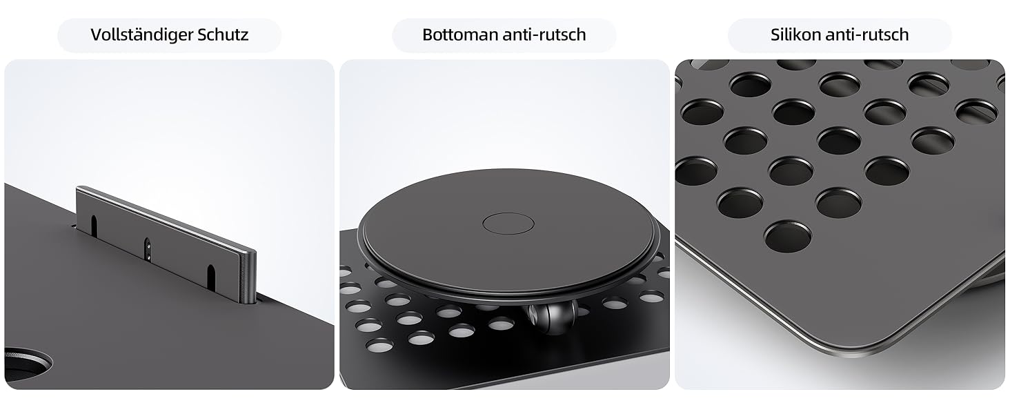 Стійка для ноутбука LULULOOK, регульована, 360° обертання, для MacBook, 10-17