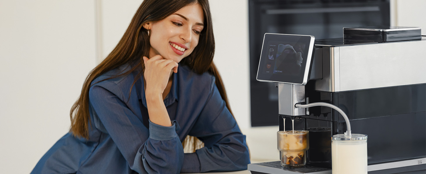 Кавомашина автоматична Cecotec Cremmaet Tempo 1450W з TFT-екраном та системою Thermoblock