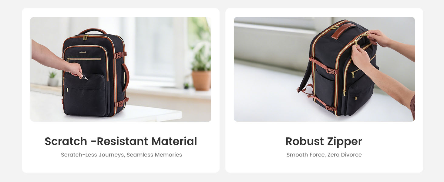 LOVEVOOK Рюкзак для ручної поклажі, 40L, чорний: для ноутбука 17.3