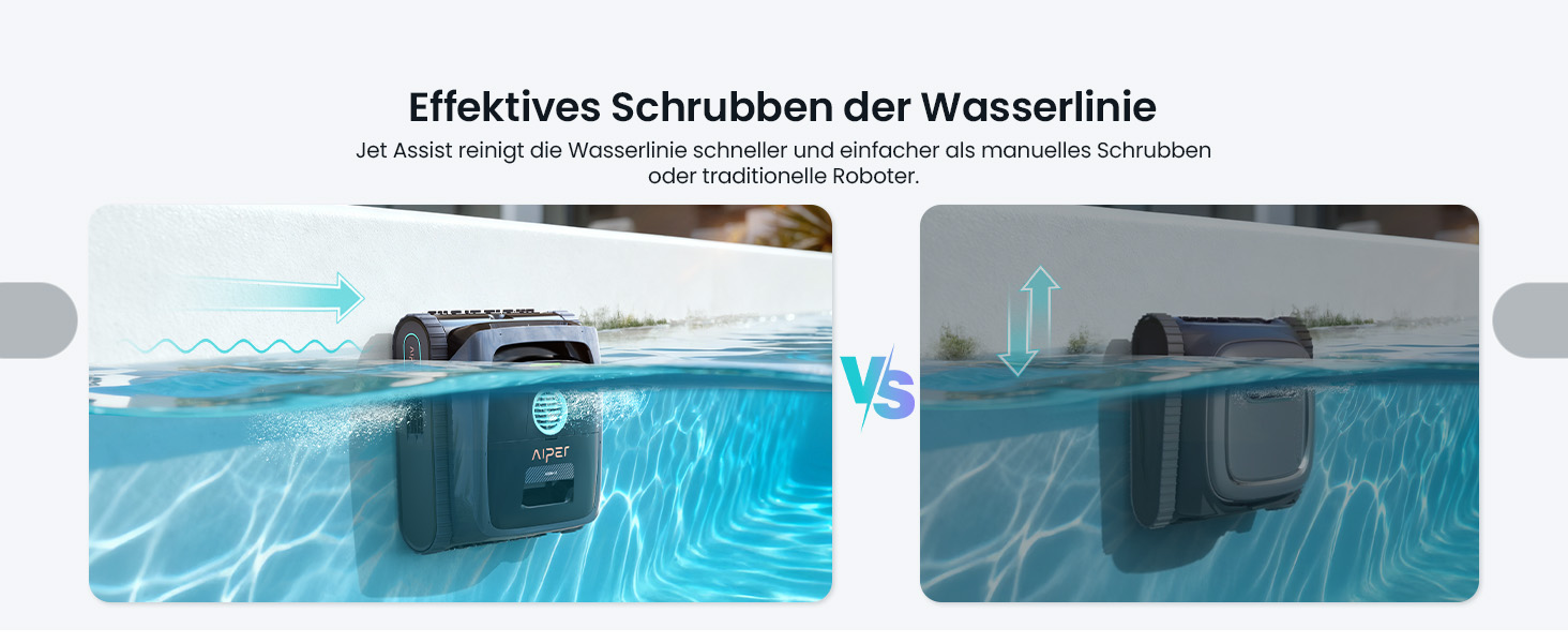 Робот-пилосос для басейну Aiper Scuba V3 з акумулятором, для стін та дна, з інтелектуальним баченням, фільтром 3 мкм, для басейнів до 200 м² сірий