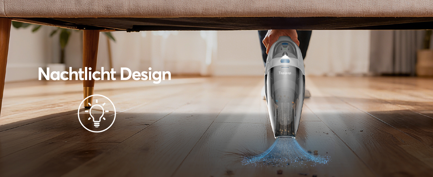 Акумуляторний ручний пилосос для авто та дому, 25000Па, бездротовий з HEPA-фільтром та набором насадок, білий