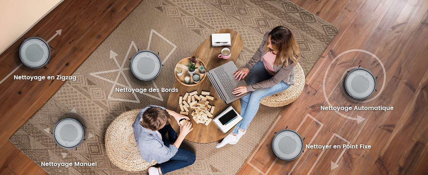 Робот-пилосос Lefant M310 сірий: 4500Pa, HEPA-фільтр, Wi-Fi, для тварин, килимів та твердих підлог